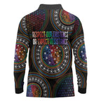 Australia Indigenous Long Sleeve Polo Shirt First Nation LGBT - Respect Our Existence - Aussie Hoodie