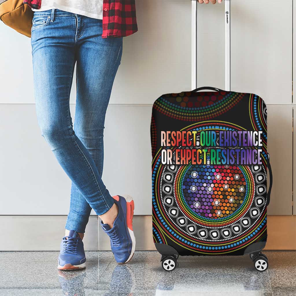 Australia Indigenous Luggage Cover First Nation LGBT - Respect Our Existence - Aussie Hoodie