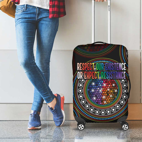 Australia Indigenous Luggage Cover First Nation LGBT - Respect Our Existence - Aussie Hoodie