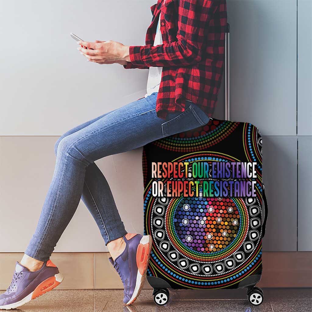 Australia Indigenous Luggage Cover First Nation LGBT - Respect Our Existence - Aussie Hoodie