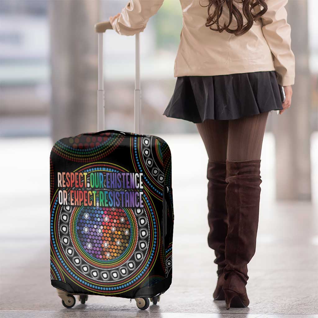 Australia Indigenous Luggage Cover First Nation LGBT - Respect Our Existence - Aussie Hoodie