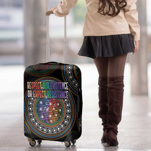 Australia Indigenous Luggage Cover First Nation LGBT - Respect Our Existence - Aussie Hoodie