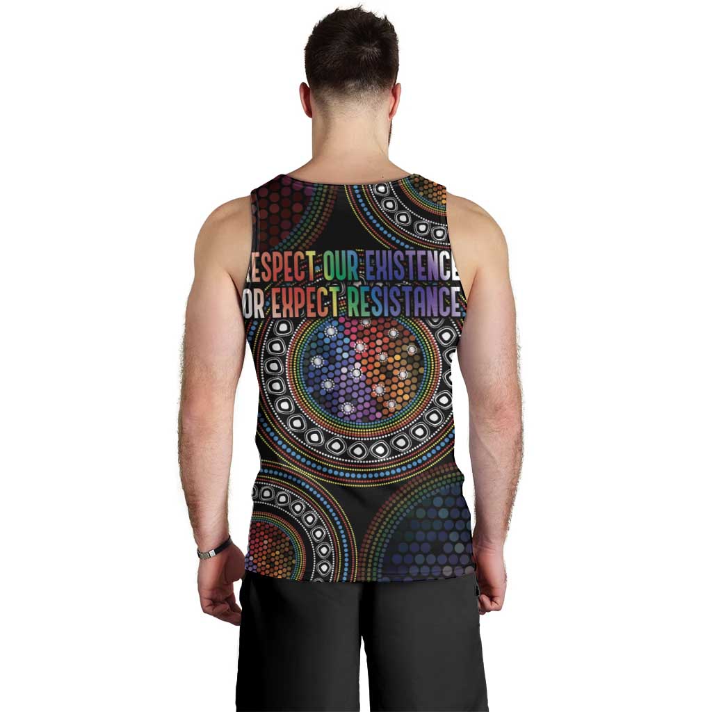 Australia Indigenous Men Tank Top First Nation LGBT - Respect Our Existence - Aussie Hoodie