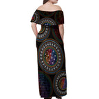 Australia Indigenous Off Shoulder Maxi Dress First Nation LGBT - Respect Our Existence - Aussie Hoodie