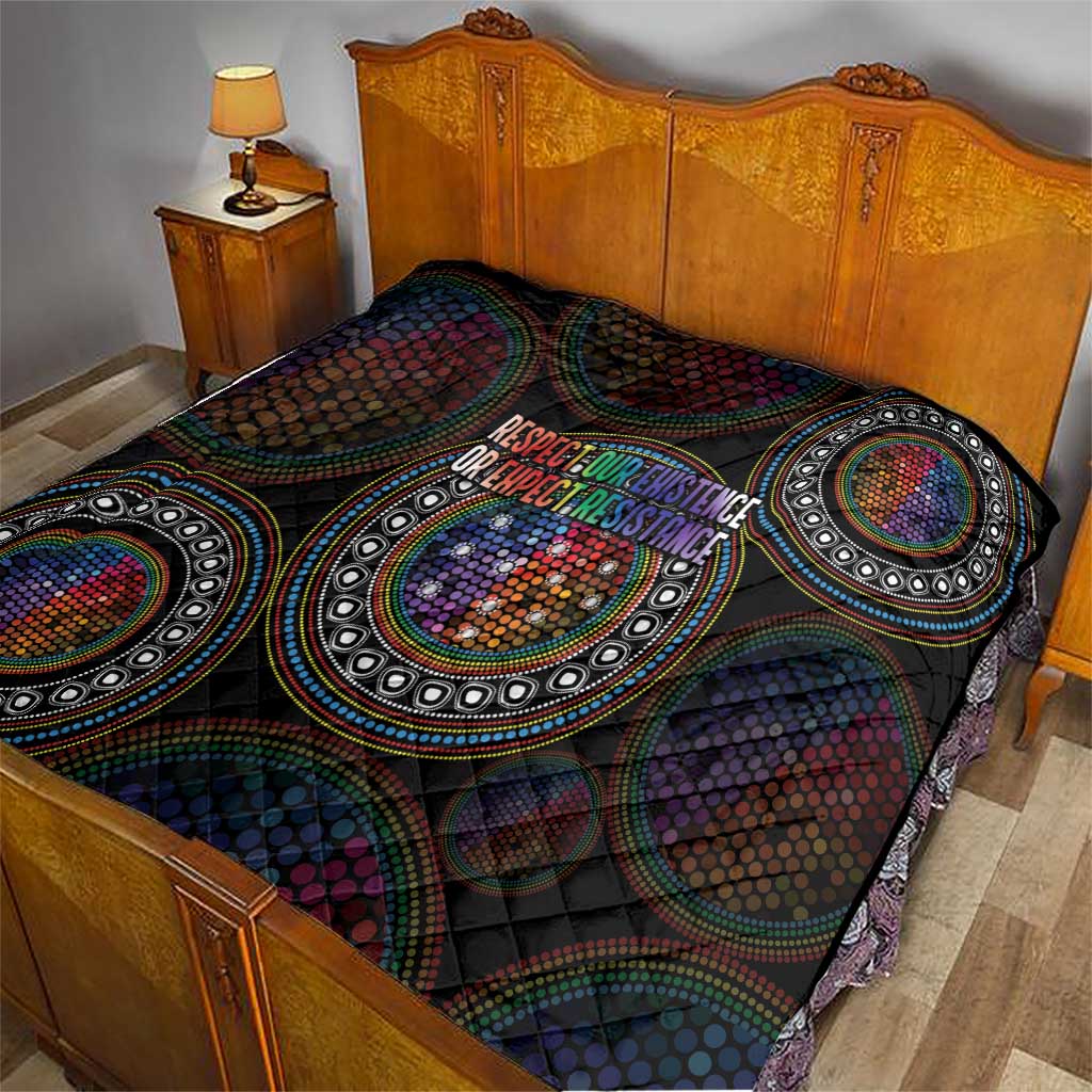 Australia Indigenous Quilt First Nation LGBT - Respect Our Existence - Aussie Hoodie