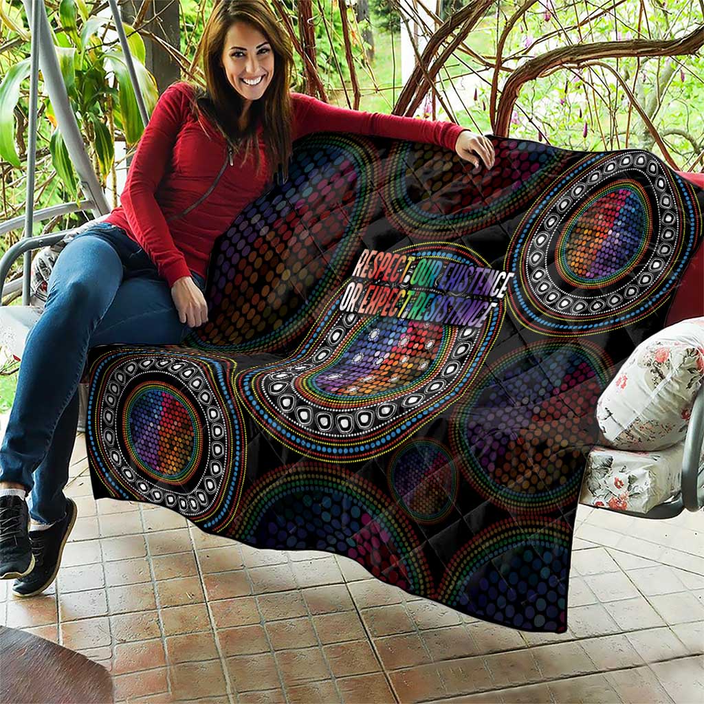 Australia Indigenous Quilt First Nation LGBT - Respect Our Existence - Aussie Hoodie
