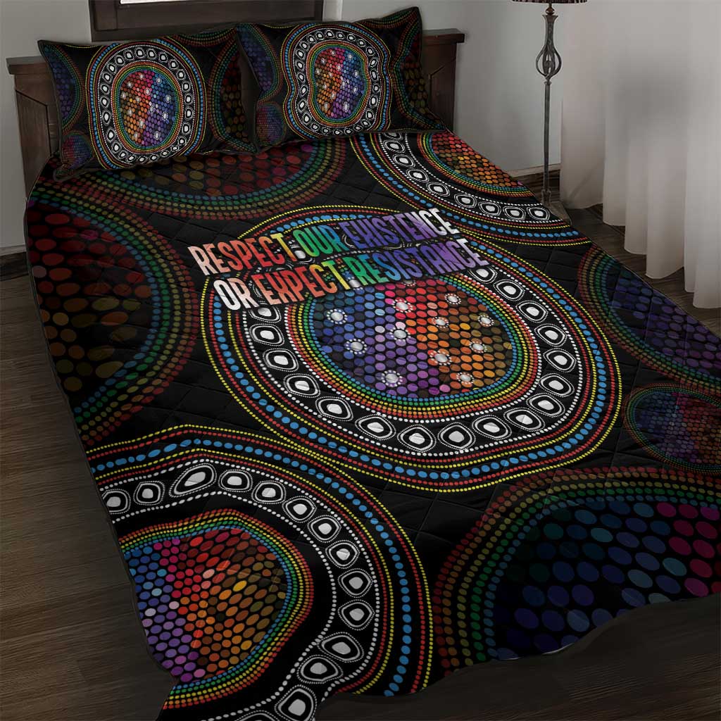 Australia Indigenous Quilt Bed Set First Nation LGBT - Respect Our Existence - Aussie Hoodie