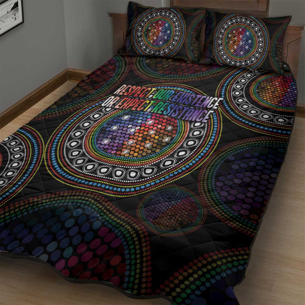 Australia Indigenous Quilt Bed Set First Nation LGBT - Respect Our Existence - Aussie Hoodie
