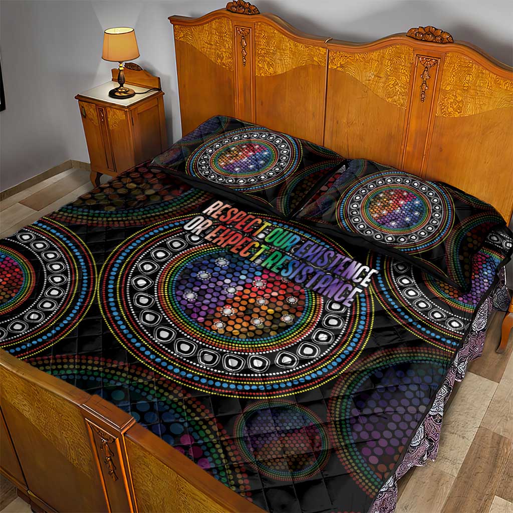 Australia Indigenous Quilt Bed Set First Nation LGBT - Respect Our Existence - Aussie Hoodie