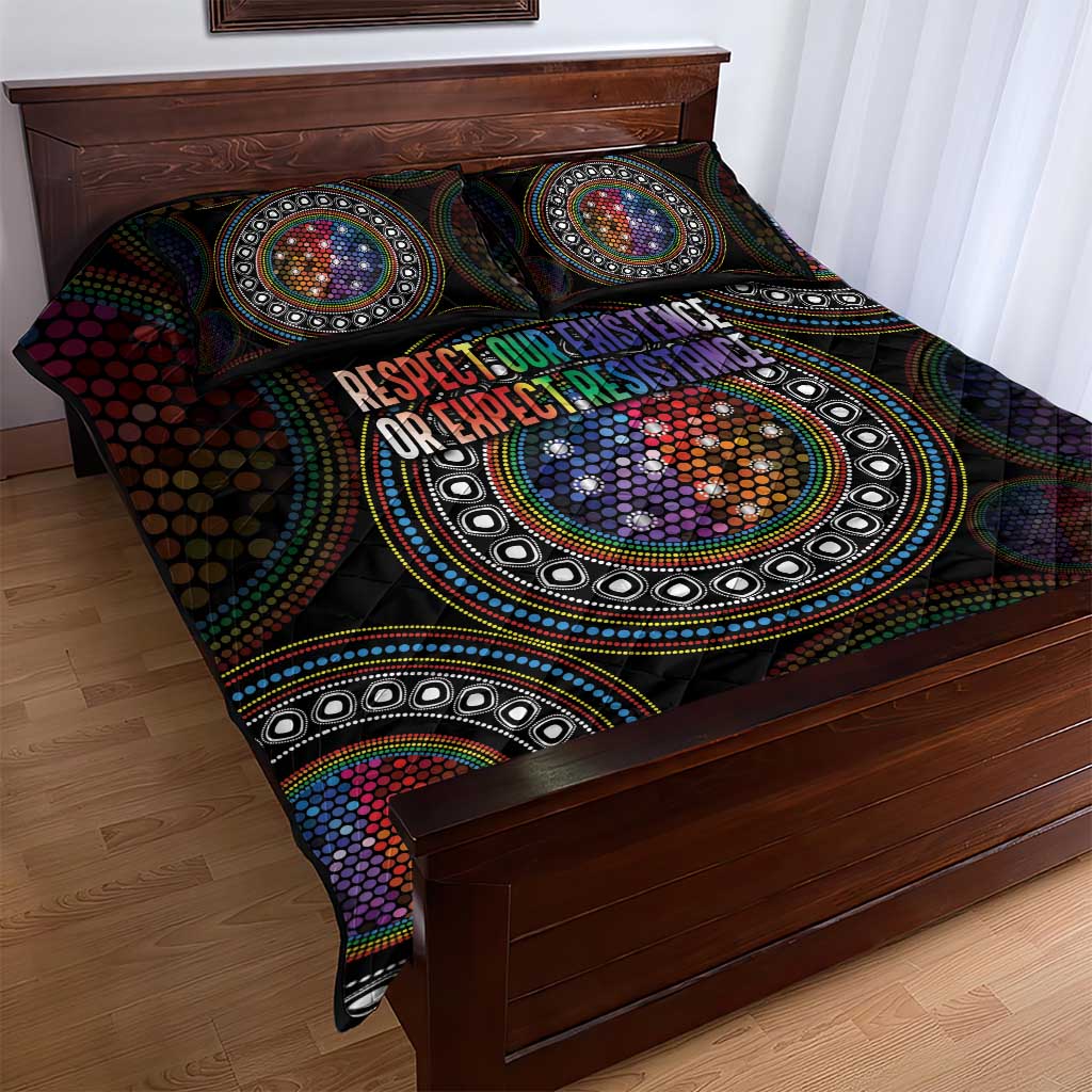 Australia Indigenous Quilt Bed Set First Nation LGBT - Respect Our Existence - Aussie Hoodie
