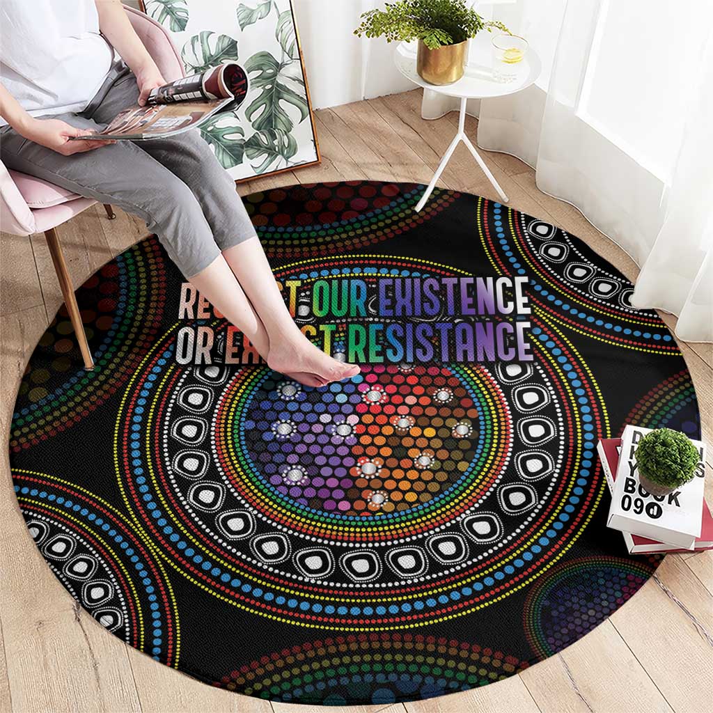 Australia Indigenous Round Carpet First Nation LGBT - Respect Our Existence - Aussie Hoodie