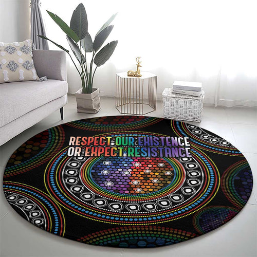 Australia Indigenous Round Carpet First Nation LGBT - Respect Our Existence - Aussie Hoodie