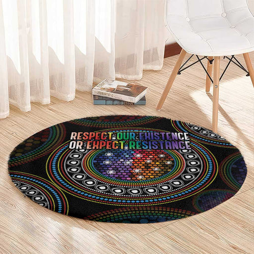 Australia Indigenous Round Carpet First Nation LGBT - Respect Our Existence - Aussie Hoodie