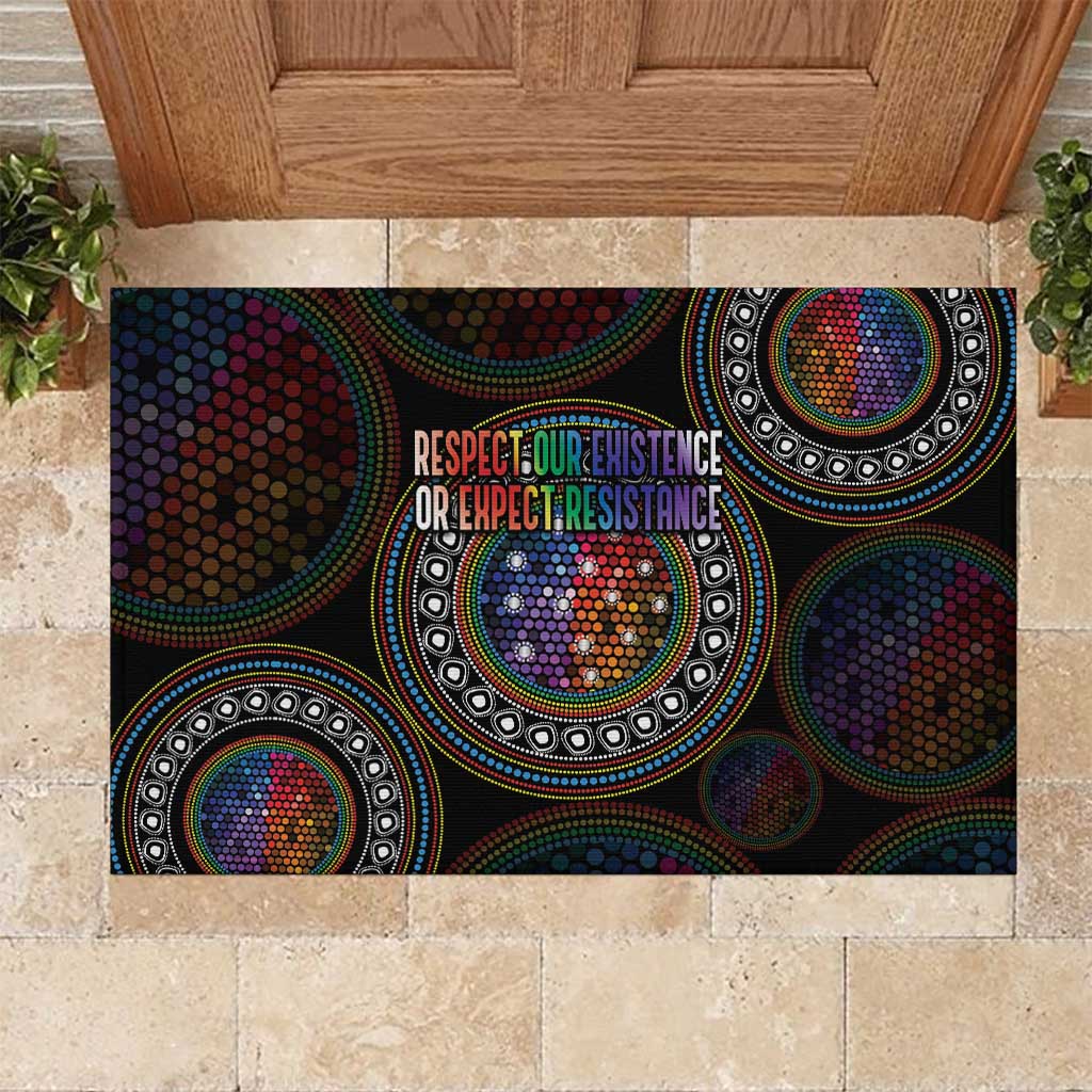 Australia Indigenous Rubber Doormat First Nation LGBT - Respect Our Existence - Aussie Hoodie
