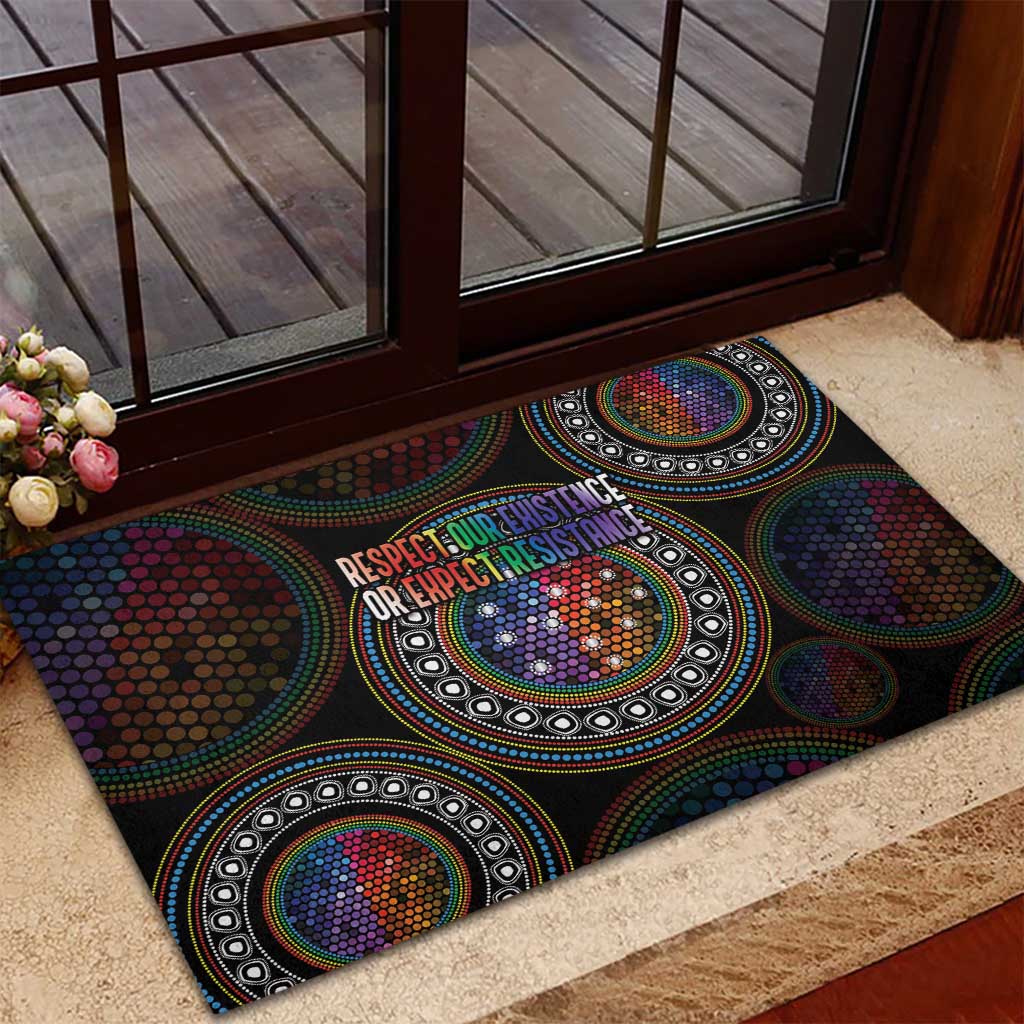 Australia Indigenous Rubber Doormat First Nation LGBT - Respect Our Existence - Aussie Hoodie