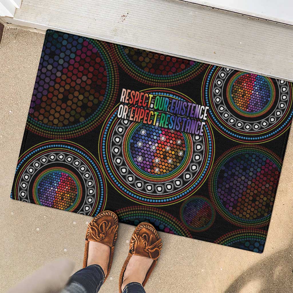 Australia Indigenous Rubber Doormat First Nation LGBT - Respect Our Existence - Aussie Hoodie