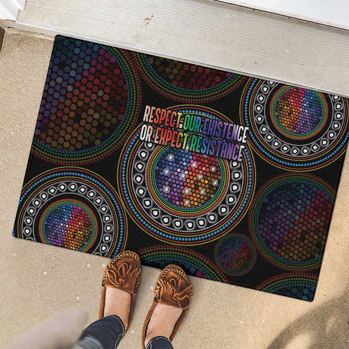 Australia Indigenous Rubber Doormat First Nation LGBT - Respect Our Existence - Aussie Hoodie