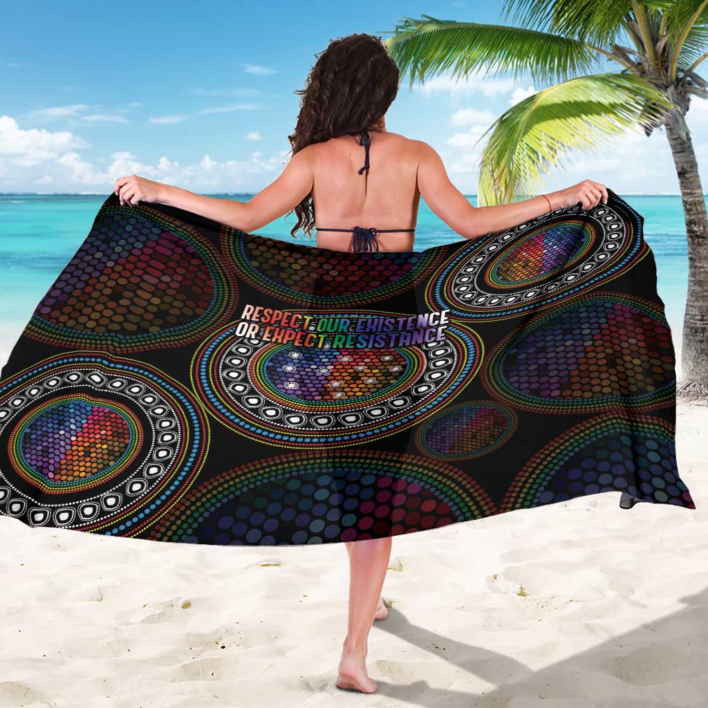 Australia Indigenous Sarong First Nation LGBT - Respect Our Existence - Aussie Hoodie