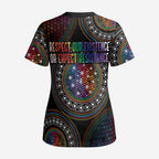 Australia Indigenous Scrub Top First Nation LGBT - Respect Our Existence - Aussie Hoodie