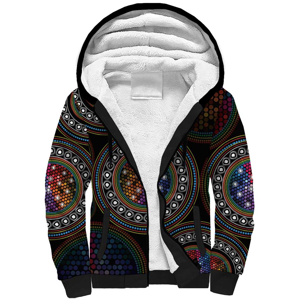 Australia Indigenous Sherpa Hoodie First Nation LGBT - Respect Our Existence - Aussie Hoodie