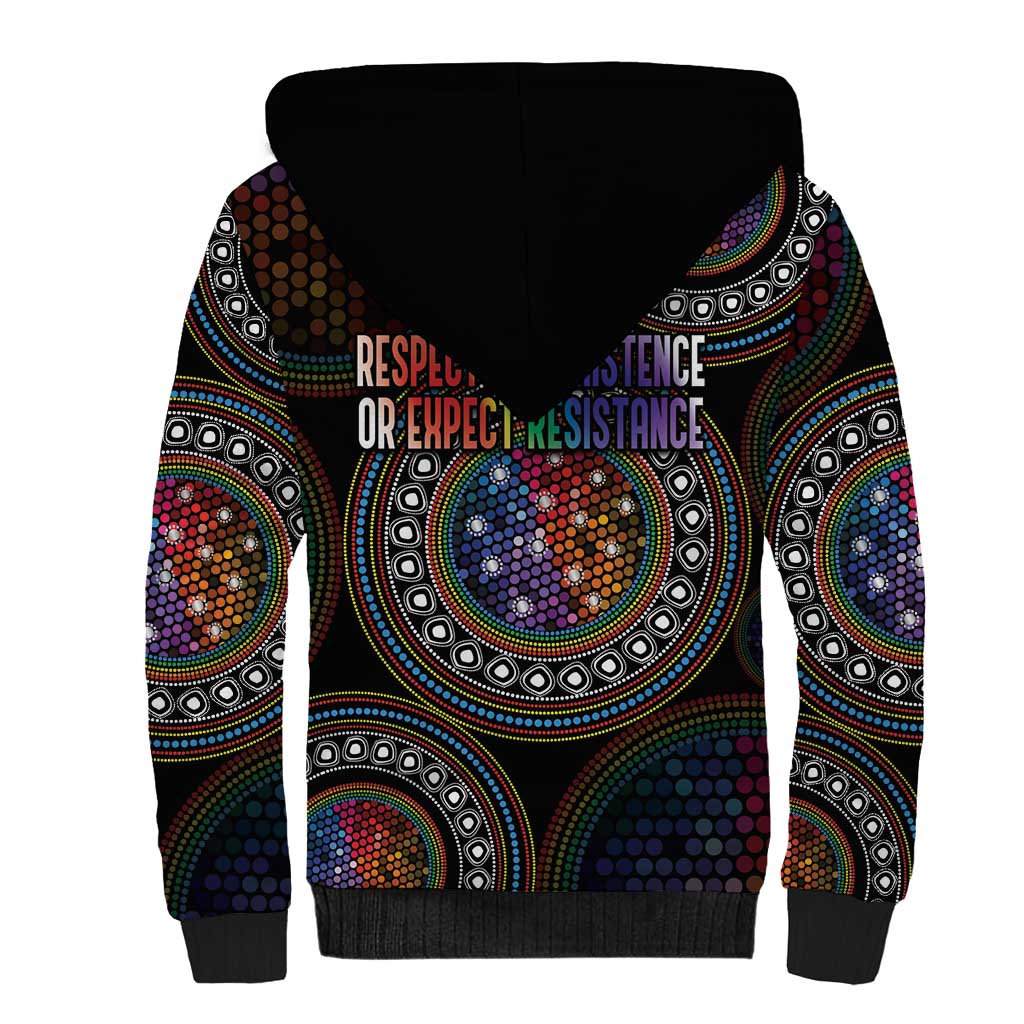 Australia Indigenous Sherpa Hoodie First Nation LGBT - Respect Our Existence - Aussie Hoodie