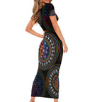 Australia Indigenous Short Sleeve Bodycon Dress First Nation LGBT - Respect Our Existence - Aussie Hoodie