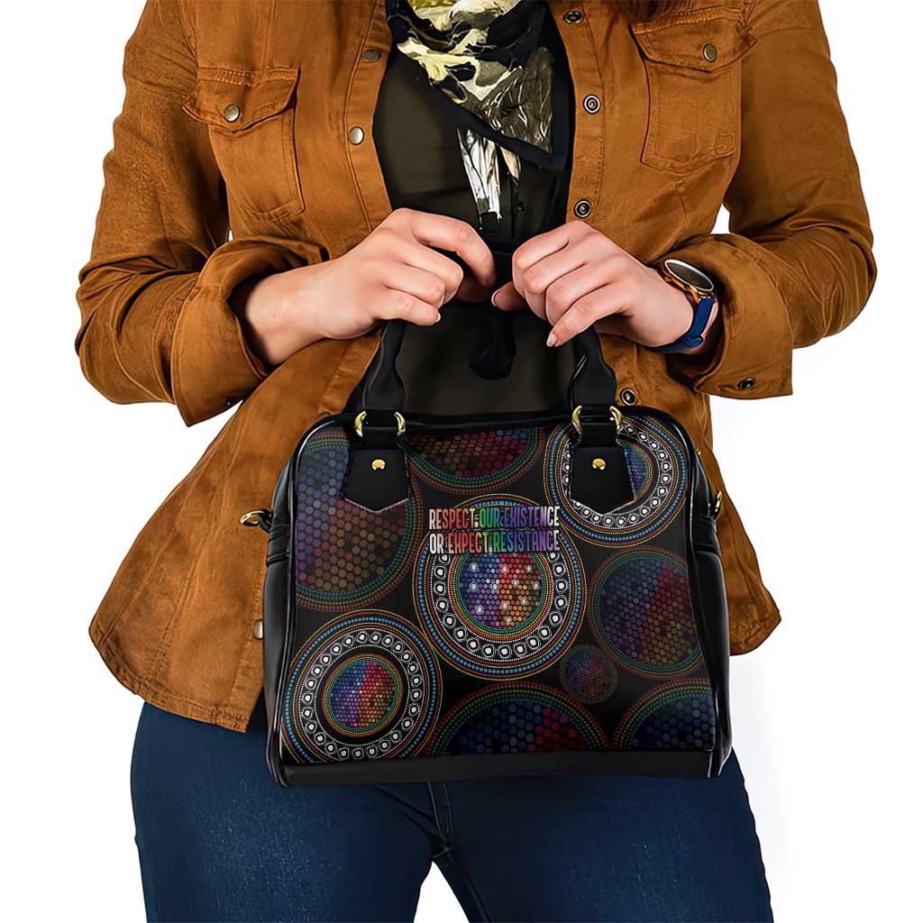 Australia Indigenous Shoulder Handbag First Nation LGBT - Respect Our Existence - Aussie Hoodie