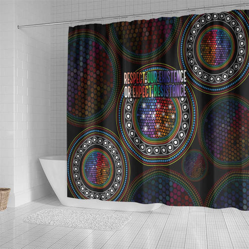 Australia Indigenous Shower Curtain First Nation LGBT - Respect Our Existence - Aussie Hoodie