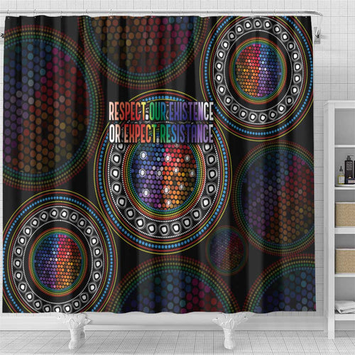 Australia Indigenous Shower Curtain First Nation LGBT - Respect Our Existence - Aussie Hoodie