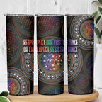Australia Indigenous Skinny Tumbler First Nation LGBT - Respect Our Existence - Aussie Hoodie