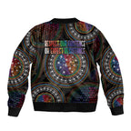 Australia Indigenous Sleeve Zip Bomber Jacket First Nation LGBT - Respect Our Existence - Aussie Hoodie