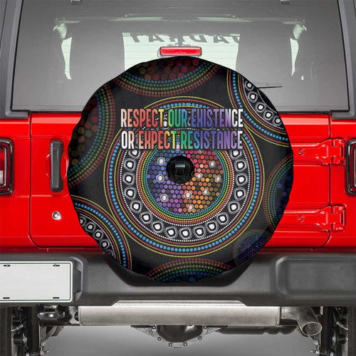 Australia Indigenous Spare Tire Cover First Nation LGBT - Respect Our Existence - Aussie Hoodie