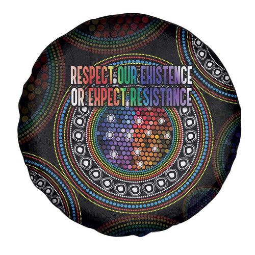 Australia Indigenous Spare Tire Cover First Nation LGBT - Respect Our Existence - Aussie Hoodie