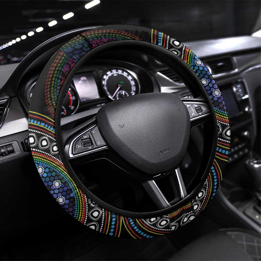 Australia Indigenous Steering Wheel Cover First Nation LGBT - Respect Our Existence - Aussie Hoodie