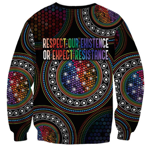 Australia Indigenous Sweatshirt First Nation LGBT - Respect Our Existence - Aussie Hoodie