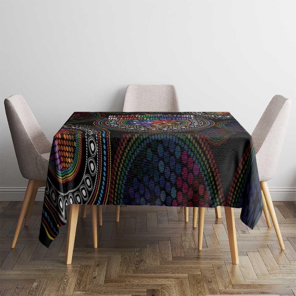Australia Indigenous Tablecloth First Nation LGBT - Respect Our Existence - Aussie Hoodie