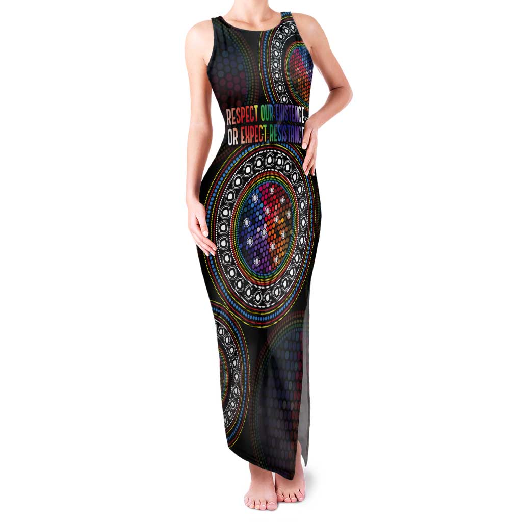 Australia Indigenous Tank Maxi Dress First Nation LGBT - Respect Our Existence - Aussie Hoodie