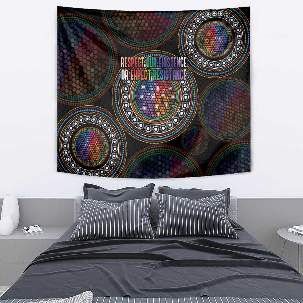 Australia Indigenous Tapestry First Nation LGBT - Respect Our Existence - Aussie Hoodie