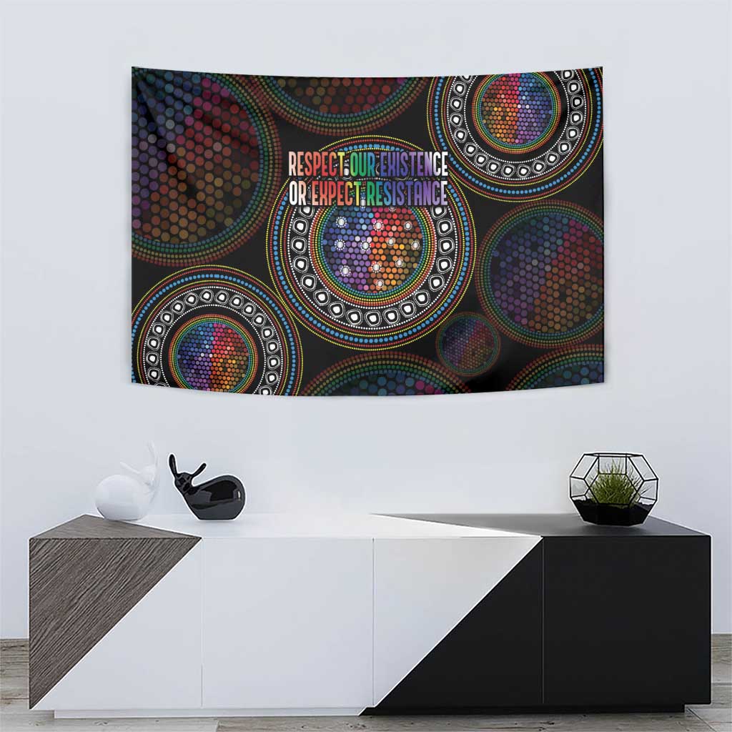 Australia Indigenous Tapestry First Nation LGBT - Respect Our Existence - Aussie Hoodie