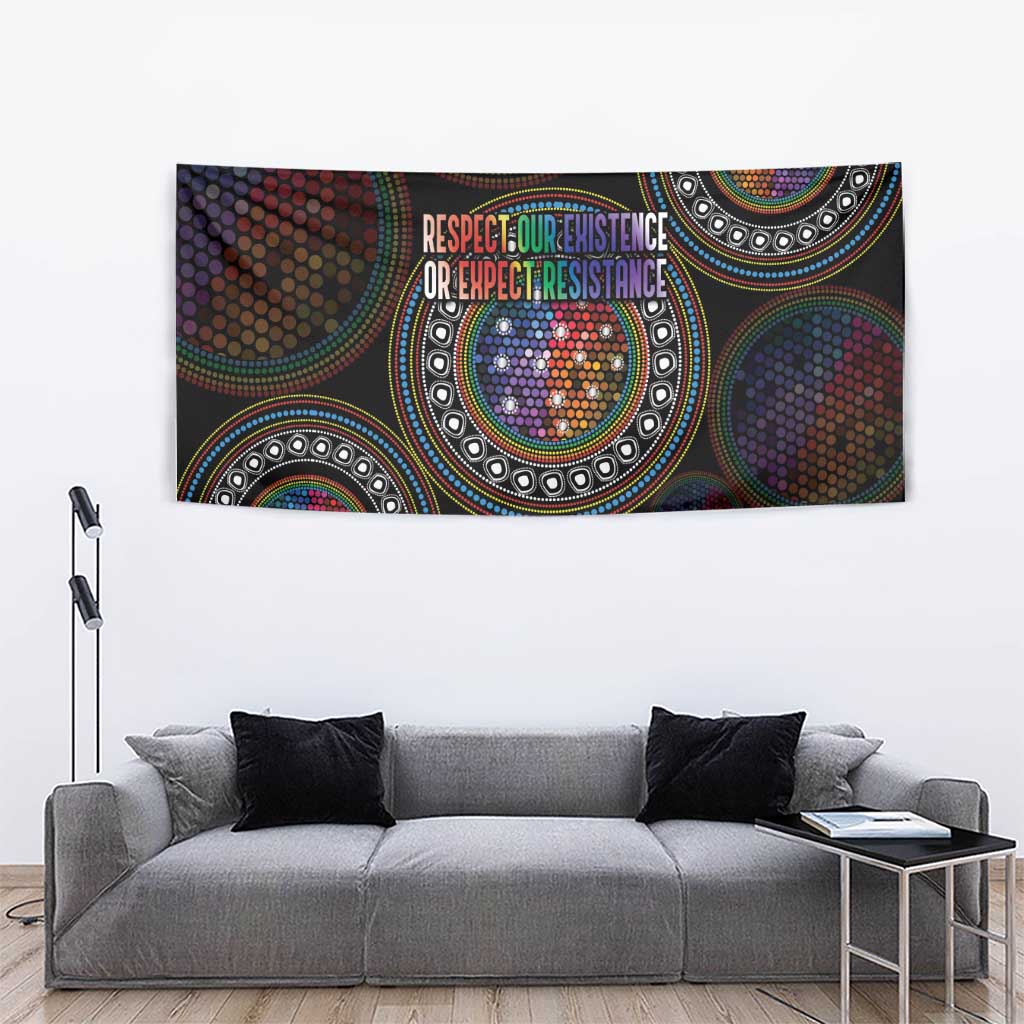 Australia Indigenous Tapestry First Nation LGBT - Respect Our Existence - Aussie Hoodie