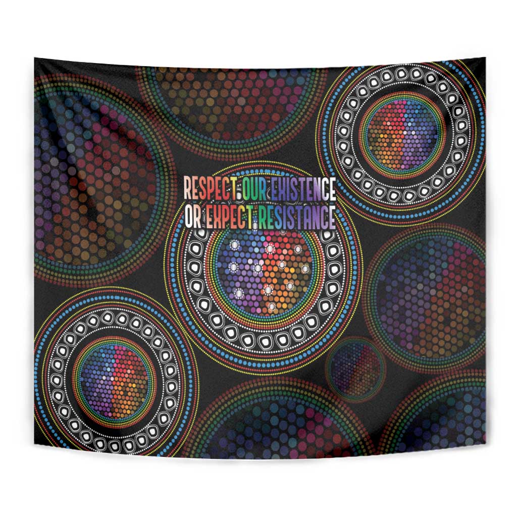 Australia Indigenous Tapestry First Nation LGBT - Respect Our Existence - Aussie Hoodie
