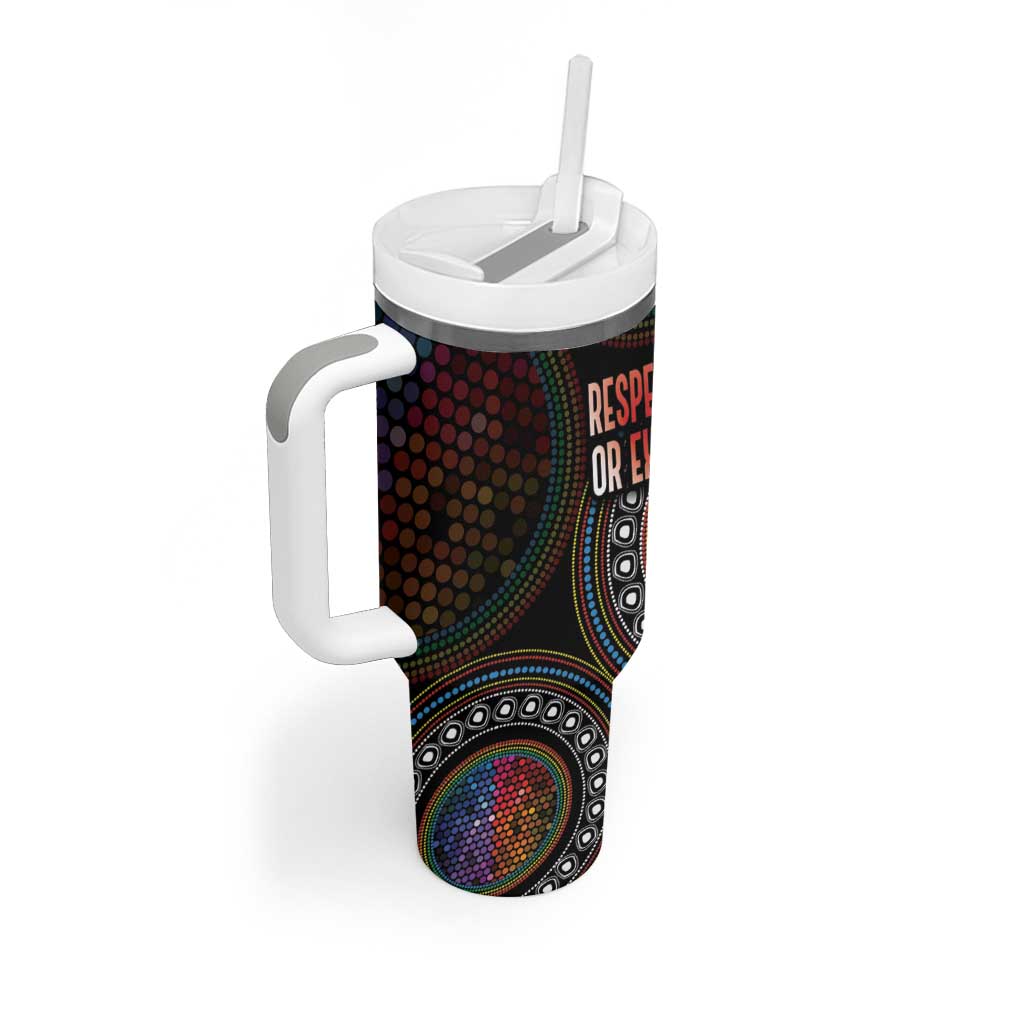 Australia Indigenous Tumbler With Handle First Nation LGBT - Respect Our Existence - Aussie Hoodie