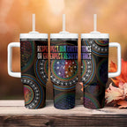 Australia Indigenous Tumbler With Handle First Nation LGBT - Respect Our Existence - Aussie Hoodie