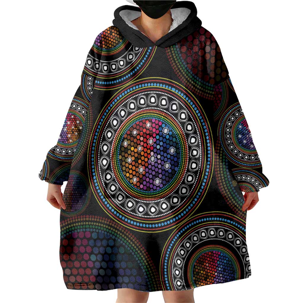 Australia Indigenous Wearable Blanket Hoodie First Nation LGBT - Respect Our Existence - Aussie Hoodie