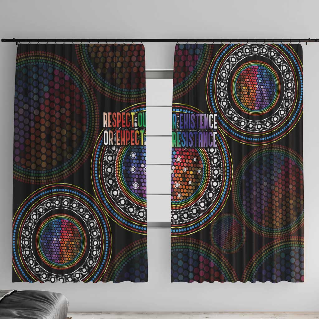 Australia Indigenous Window Curtain First Nation LGBT - Respect Our Existence - Aussie Hoodie