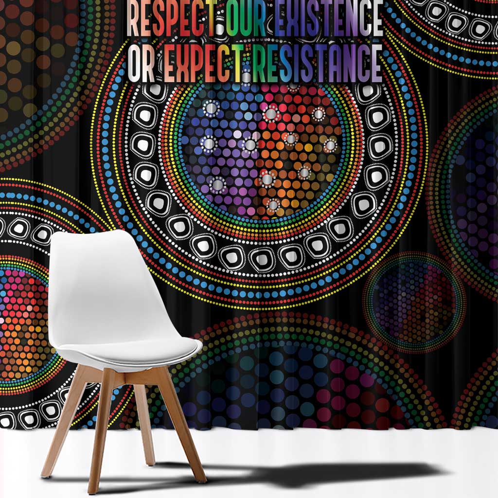 Australia Indigenous Window Curtain First Nation LGBT - Respect Our Existence - Aussie Hoodie