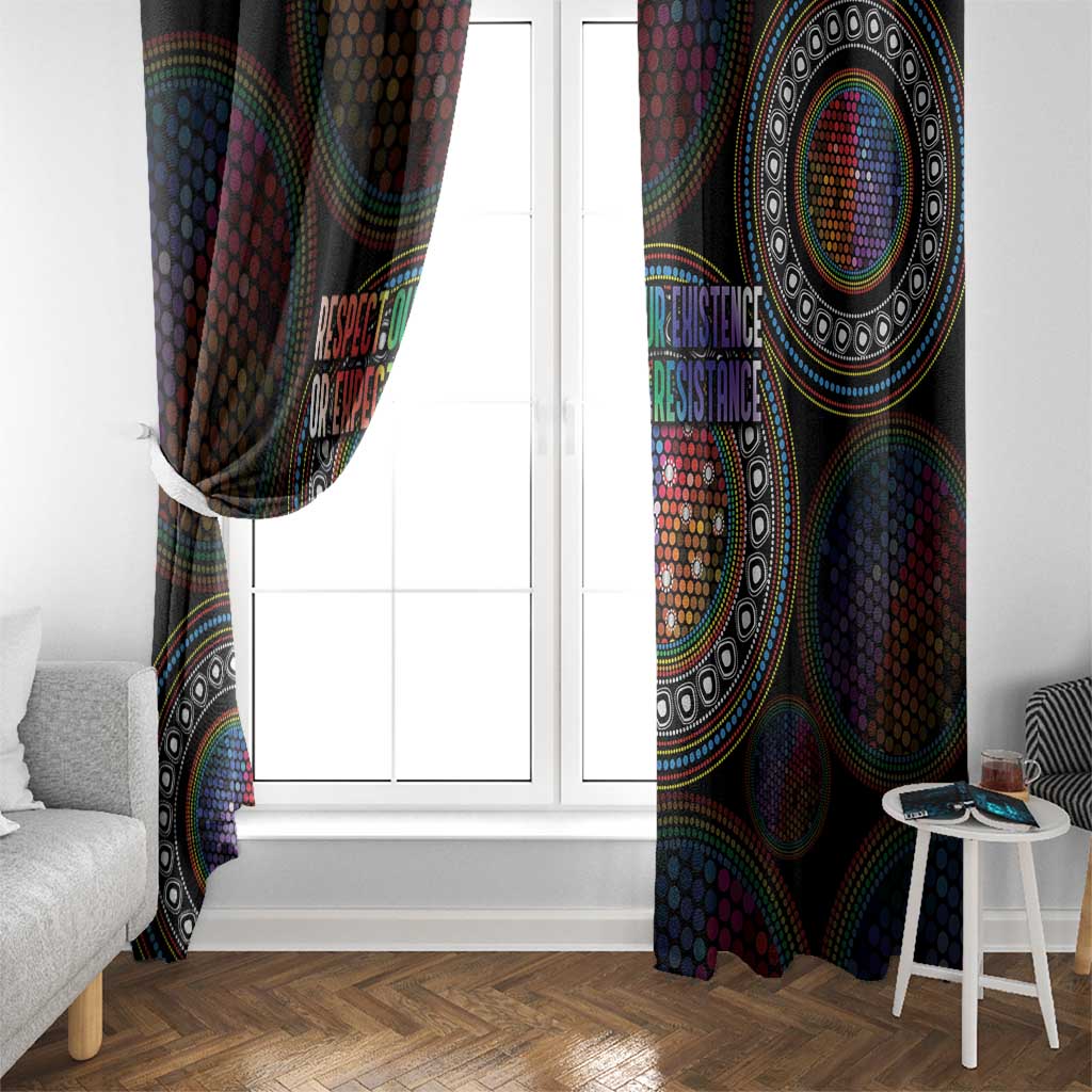 Australia Indigenous Window Curtain First Nation LGBT - Respect Our Existence - Aussie Hoodie