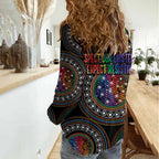 Australia Indigenous Women Casual Shirt First Nation LGBT - Respect Our Existence - Aussie Hoodie