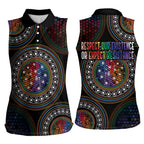Australia Indigenous Women Sleeveless Polo Shirt First Nation LGBT - Respect Our Existence - Aussie Hoodie