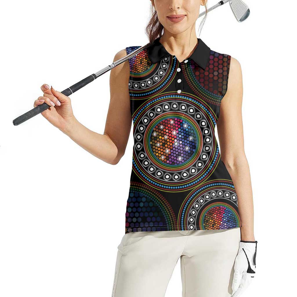Australia Indigenous Women Sleeveless Polo Shirt First Nation LGBT - Respect Our Existence - Aussie Hoodie